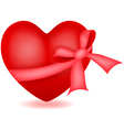 Heart with ribbon vector image