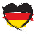 German heart shape flag vector image
