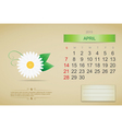 April 2013 calendar vector image