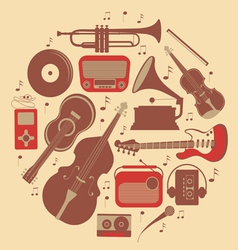 Round music composition vector image