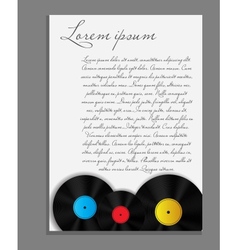 Vinyl record background blank page Vinyl record background blank page vector image