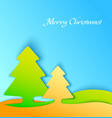 Colorful christmas tree applique background vector image