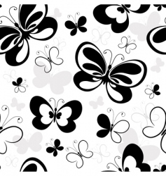 Pattern with butterflies vector image