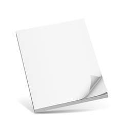 Cover white book with blank vector image