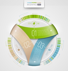 Abstract infographics design with numbered element vector image