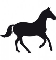 Horse silhouette vector vector image