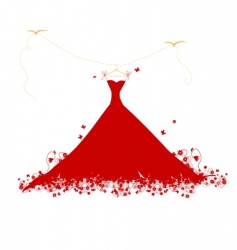 Dress on hanger vector image