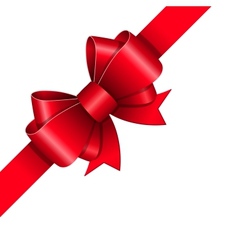 Red ribbon bow vector image