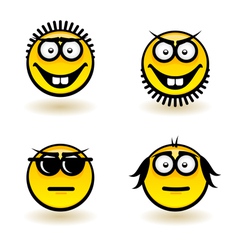 Cartoon faces vector image