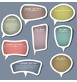 Speech bubbles with calligraphic elements vector image