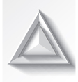 Realistic white geometrical background with vector image