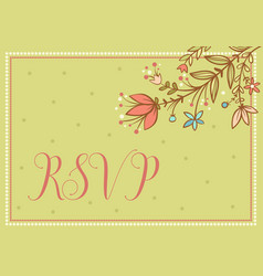 Wedding card with flowers and the words Wedding card with flowers and the words vector image