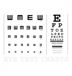 snellen eye test charts vector image