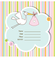 Baby shower card vector image