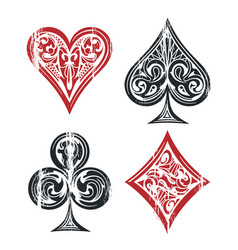 Playing cards symbols vector image
