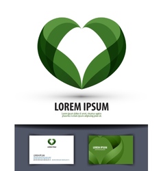 Ecology The leaves are heart-shaped Logo icon Ecology The leaves are heart-shaped Logo icon vector image