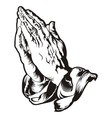 Praying Hands tattoo vector image