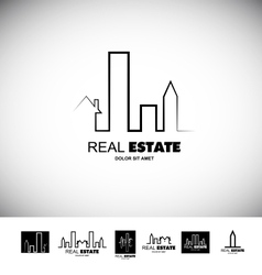 City real estate logo background vector by ma_rish Image 119225 VectorStock