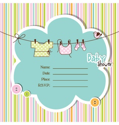 Baby shower card vector image
