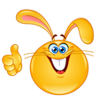 Bunny emoticon vector image