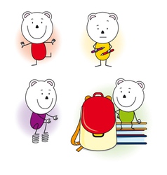 Bear at school vector image