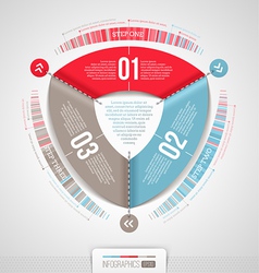 Abstract infographics design with numbered element vector image