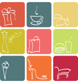 Shop icons set vector image