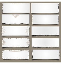 Ten notes paper vector image