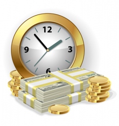 Time is money concept vector image
