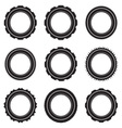 Black car tyre selection vector image