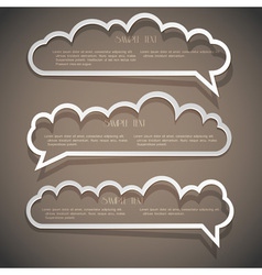Three speech bubbles from paper vector image