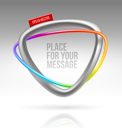 Abstract frame with tubular colorful element vector image