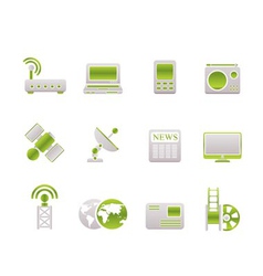 Technology and communications icons vector image