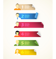 Color blank paper sheets vector image