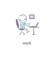 Office worker vector image
