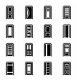 Door icon set vector image