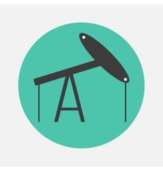 Oil derrick icon vector image