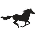 Horse silhouette vector vector image