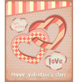 Retro Postcard to the Valentines Day vector image