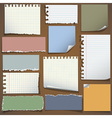 Various notes paper vector image