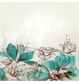 Retro floral background vector image