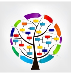 Concept of colorful circular banners with arrows vector image