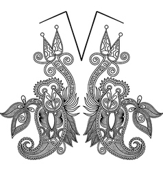 Neckline embroidery fashion vector image