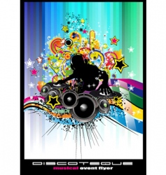 Disco poster vector image
