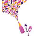 Champagne opening vector image