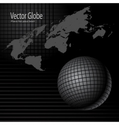Globe and map vector image