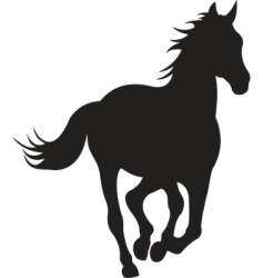 Horse silhouette vector vector image