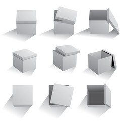 Set of boxes vector image