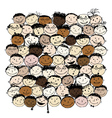 Crowd of funny peoples for your design vector image