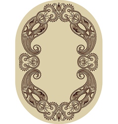 Hand draw ornate floral Vintage frame vector image